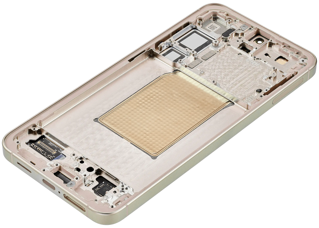 OLED-Display mit Rahmen für Samsung Galaxy S25 Plus 5G (US & Internationale Version) (Aftermarket Plus) (Pink Gold)