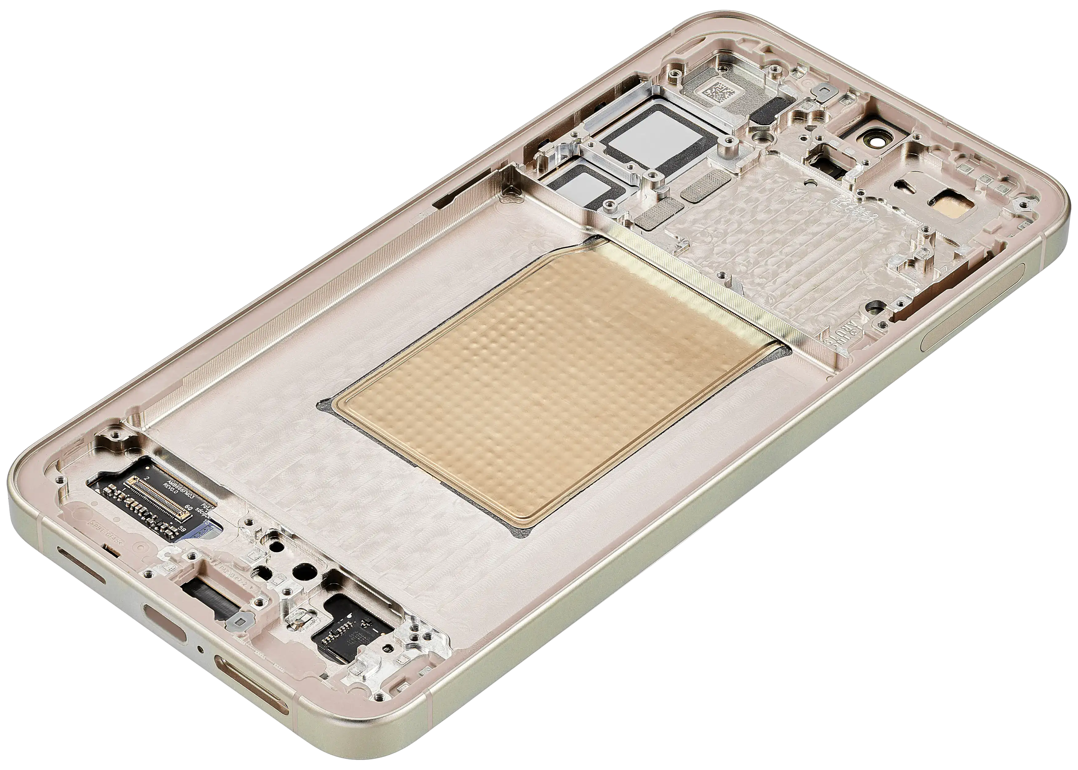 OLED-Display mit Rahmen für Samsung Galaxy S25 Plus 5G (US & Internationale Version) (Aftermarket Plus) (Pink Gold)