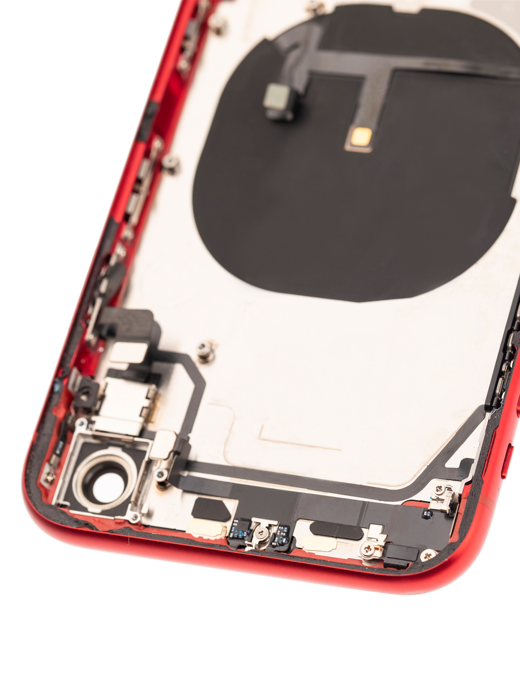Backcover/Rahmen mit Small Components Pre-Installed für iPhone XR (gebrauchter OEM-Ausbau, Qualität B) (Rot)