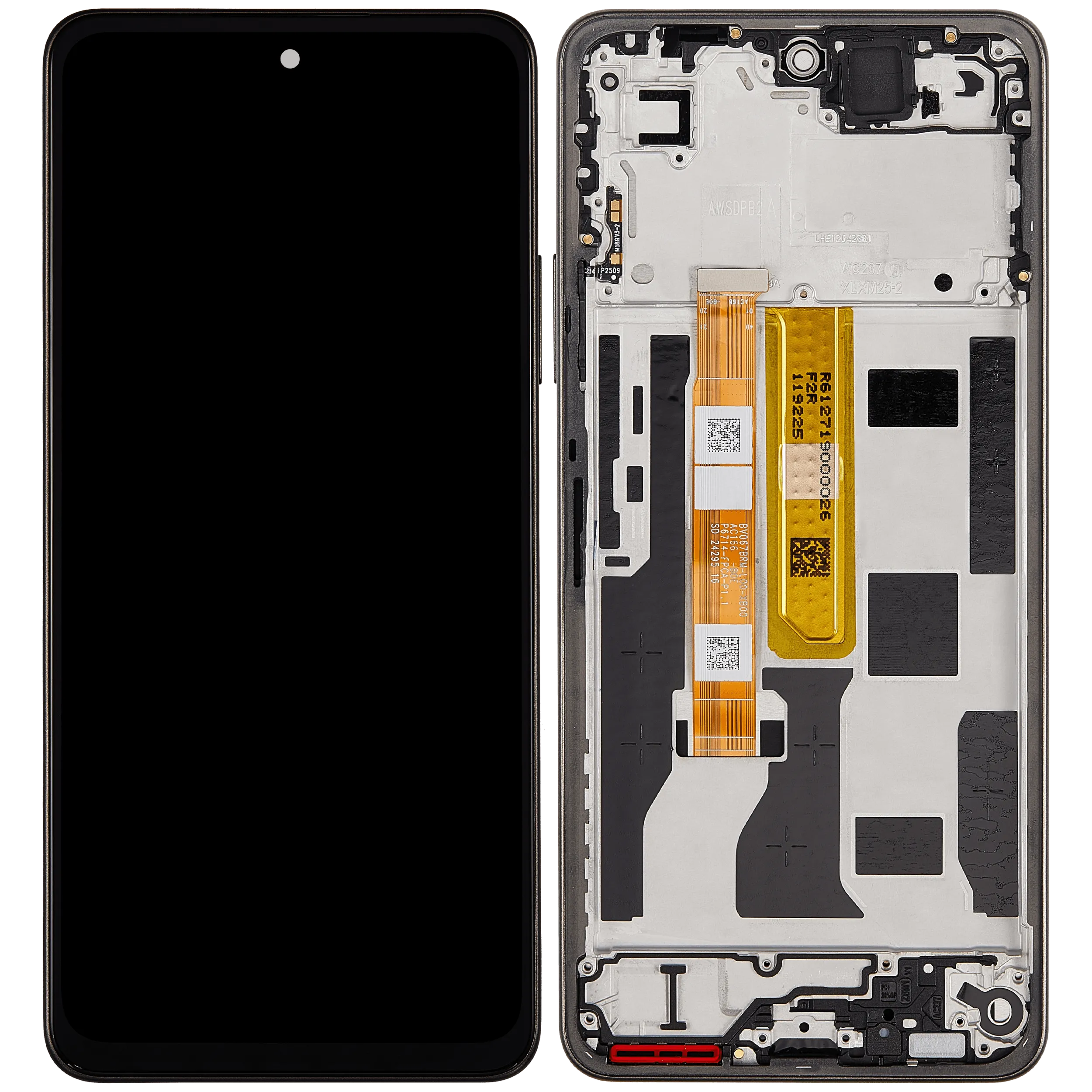 LCD-Display mit Rahmen Compatible für OPPO A5 Pro 5G (Refurbished) (Mocha Brown)