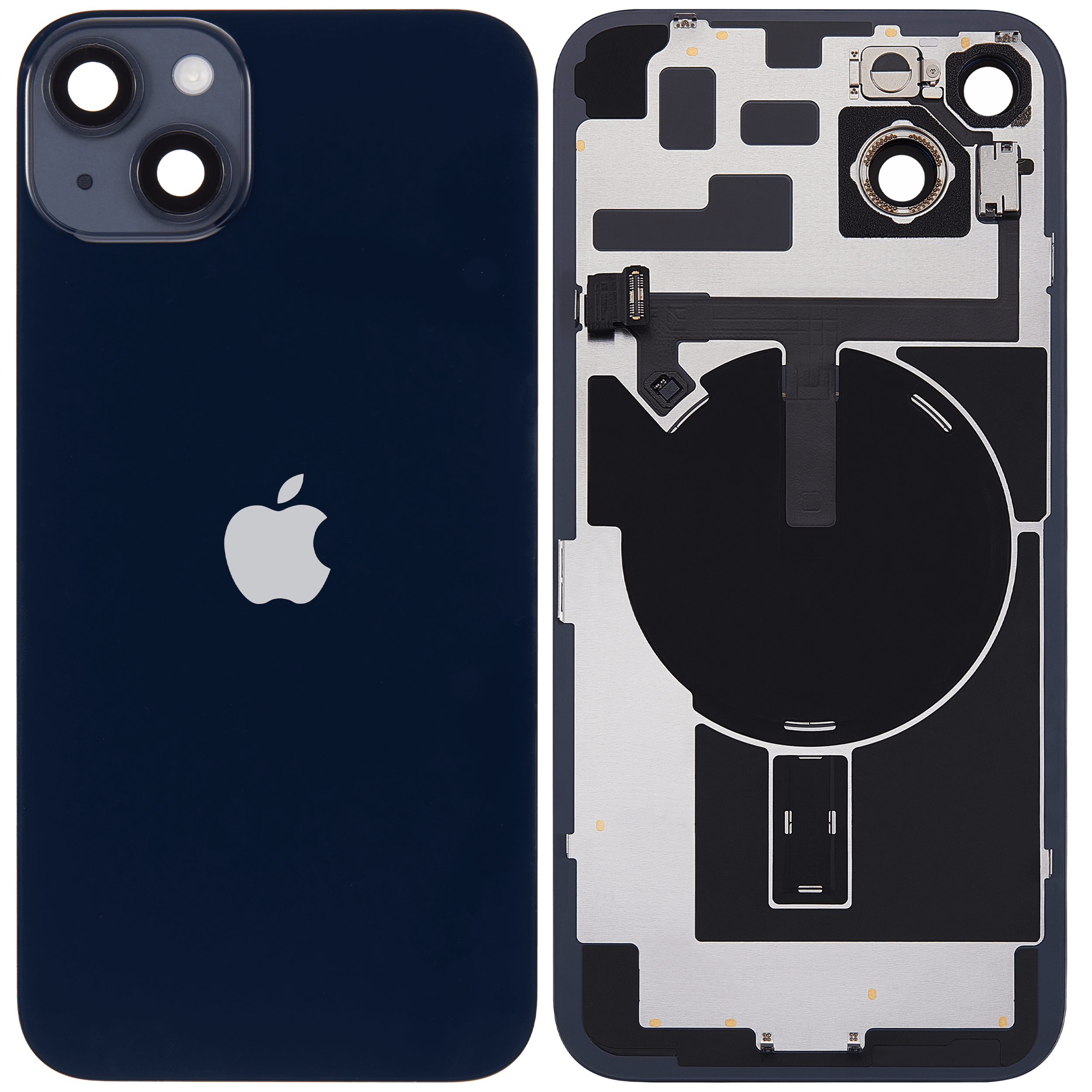 Backcover mit MagSafe Magnet & NFC & Blitz-Flexkabel für iPhone 14 Plus (Service Pack) (Midnight)