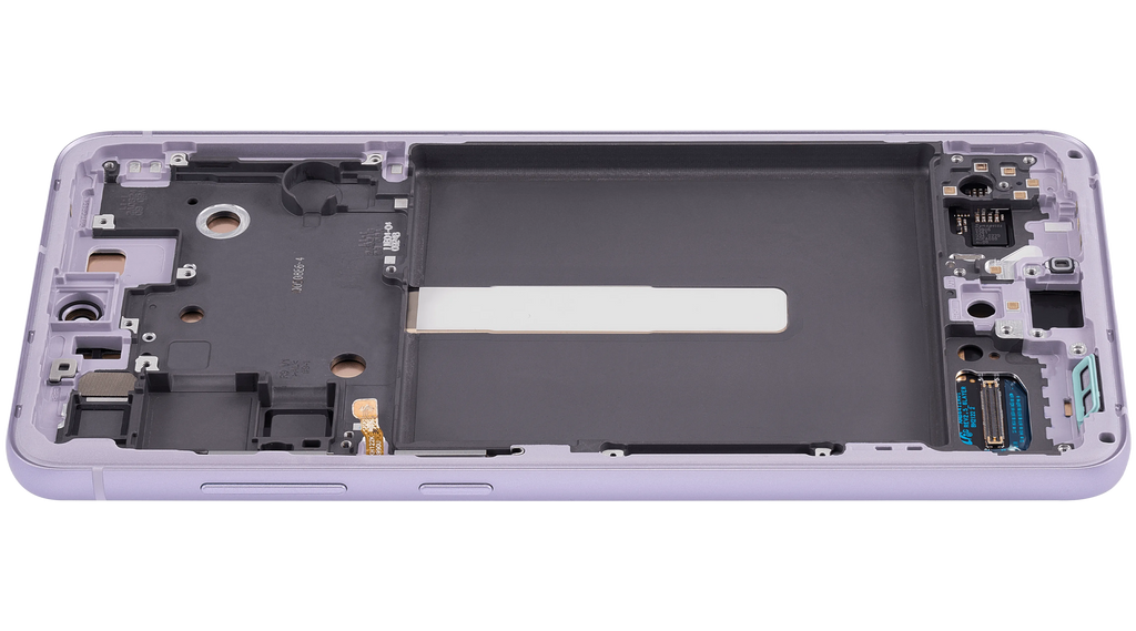 OLED-Display mit Rahmen für Samsung Galaxy S21 FE 5G (US & Internationale Version) (Aftermarket Plus) (120Hz) (Lavender)