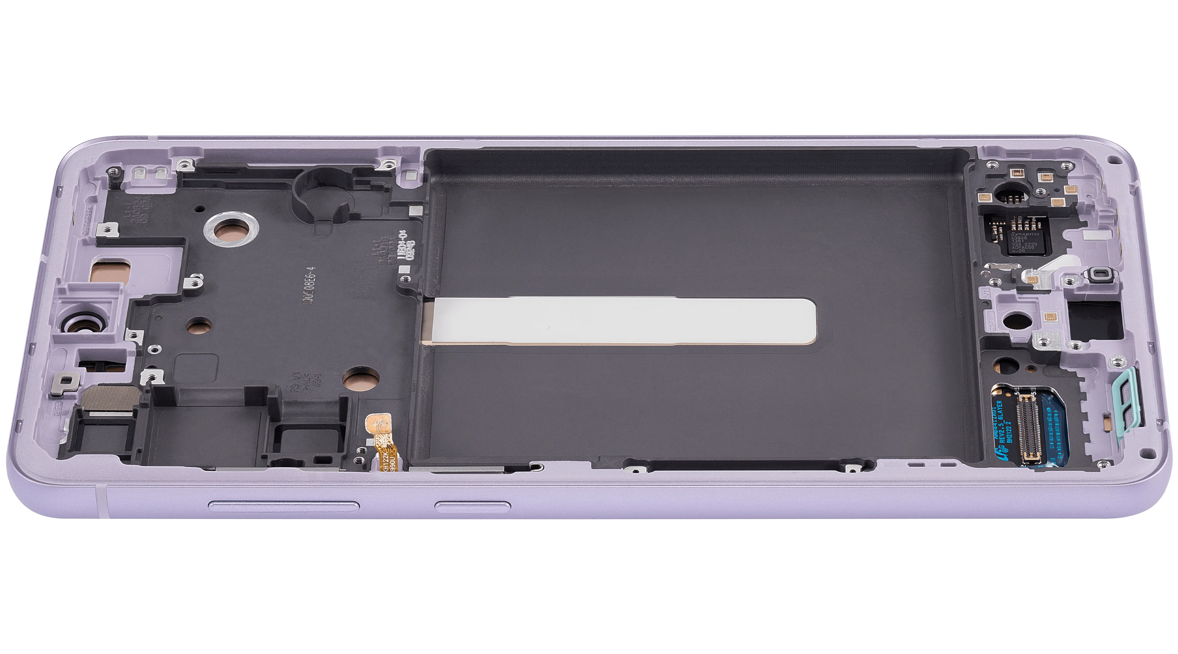 OLED-Display mit Rahmen für Samsung Galaxy S21 FE 5G (US & Internationale Version) (Aftermarket Plus) (120Hz) (Lavender)