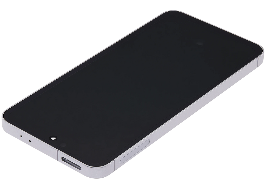 OLED-Display mit Rahmen für Samsung Galaxy S24 FE 5G (US & Internationale Version) (6.62") (Aftermarket Plus) (Grau)