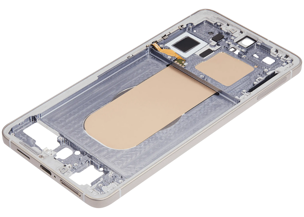 Midframe/Rahmen Compatible für Samsung Galaxy S25 Edge 5G (US & Internationale Version) (Titanium Icyblue / Titanium Silver)