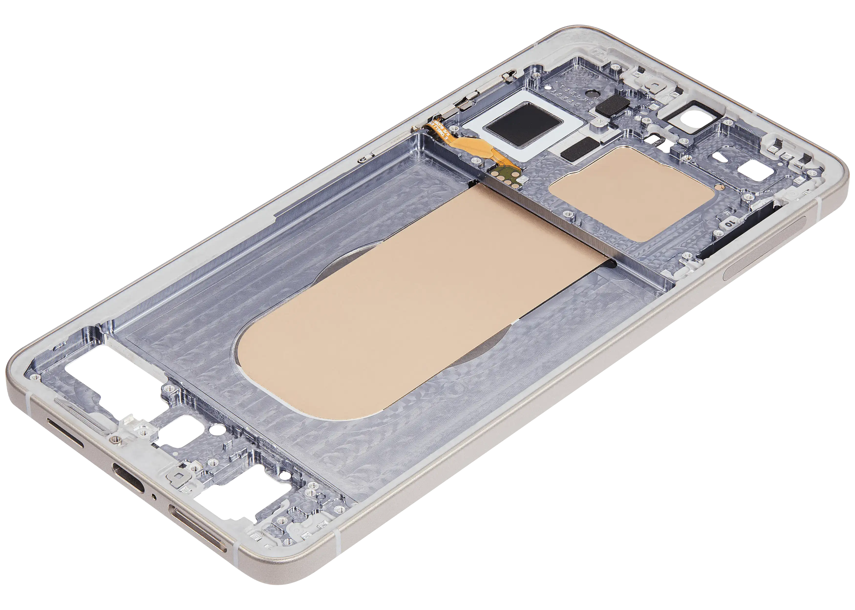 Midframe/Rahmen Compatible für Samsung Galaxy S25 Edge 5G (US & Internationale Version) (Titanium Icyblue / Titanium Silver)