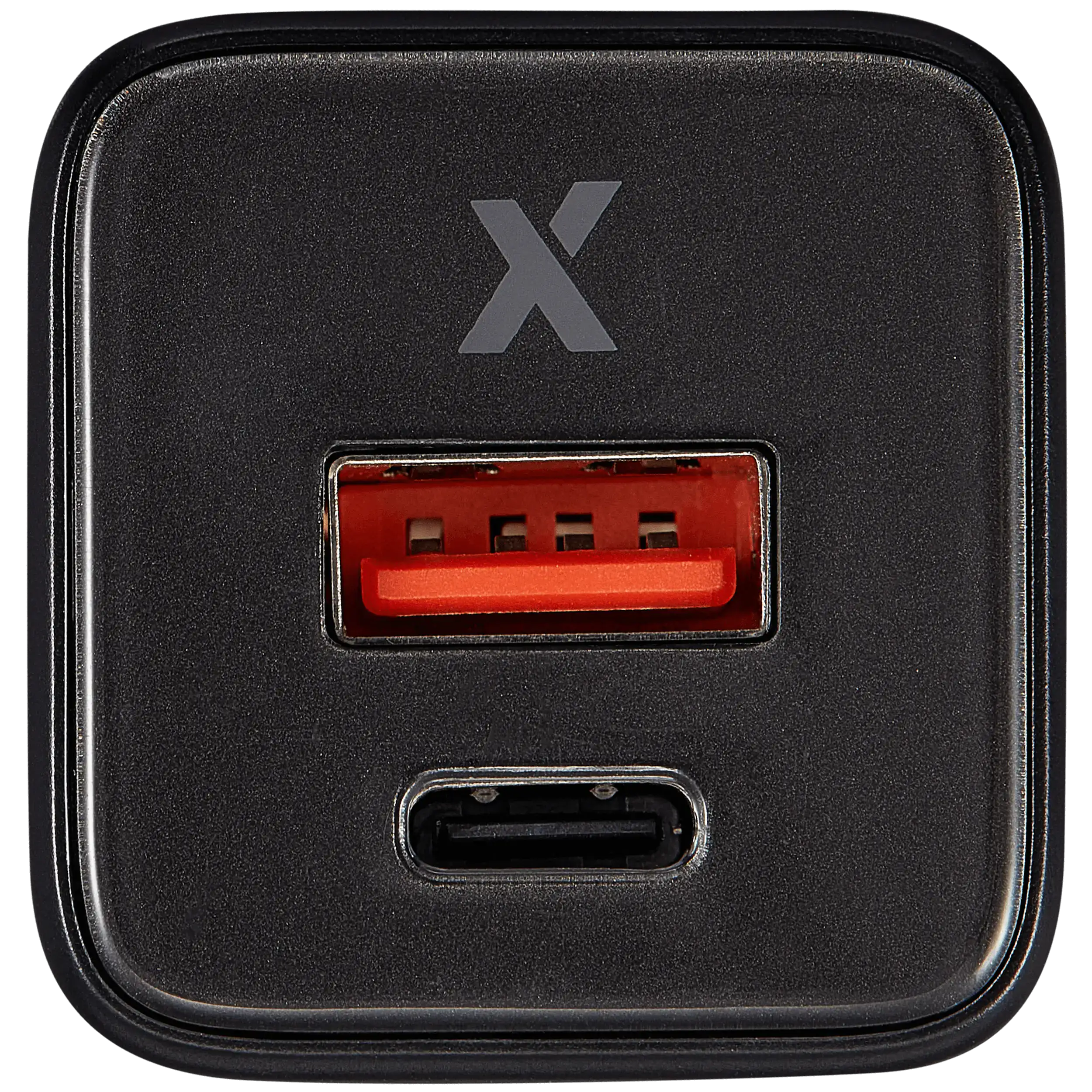 AmpSentrix Pro 30W 2-in-1 USB-C / USB-A GaN Wall Adapter (Schwarz Titanium)