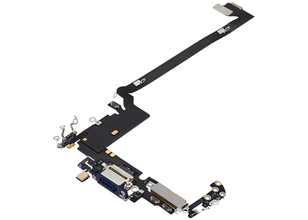 Ladebuchse Flex Cable für iPhone 17 Pro Max (gebrauchter OEM-Ausbau) (Internationale Version) (Deep Blue)