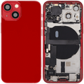 Backcover/Rahmen mit Ladebuchse Flex & Small Parts für iPhone 13 Mini (US-Version) (gebrauchter OEM-Ausbau, Qualität C) (Rot)