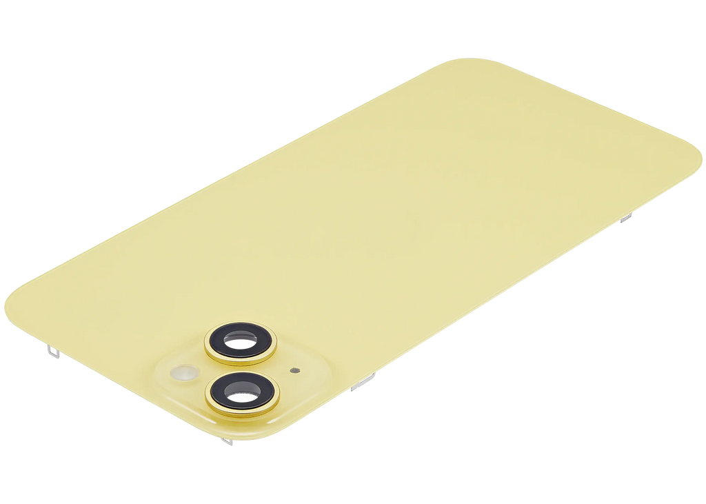Backcover mit MagSafe Magnet & NFC & Blitz-Flexkabel für iPhone 14 Plus (gebrauchter OEM-Ausbau, Qualität A) (Gelb)