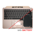 Top Case mit Akku and Keyboard (ANSI US) für MacBook Air 13" A1932 (2018-2019) (gebrauchter OEM-Ausbau, Qualität B/C) (Rose Gold)