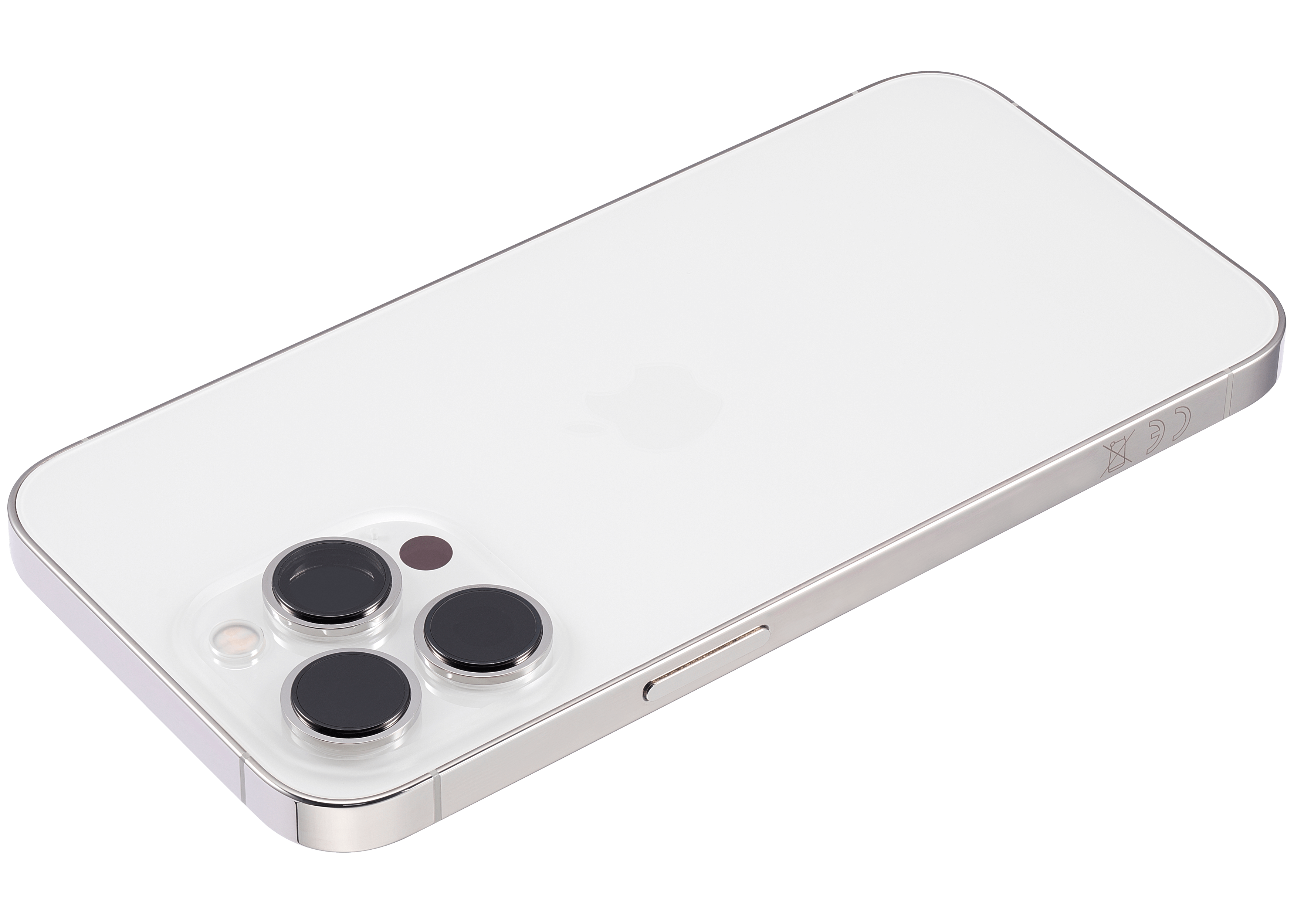 Backcover/Rahmen mit Small Parts für iPhone 13 Pro (EU / Global Version) (gebrauchter OEM-Ausbau, Qualität B) (Silber)