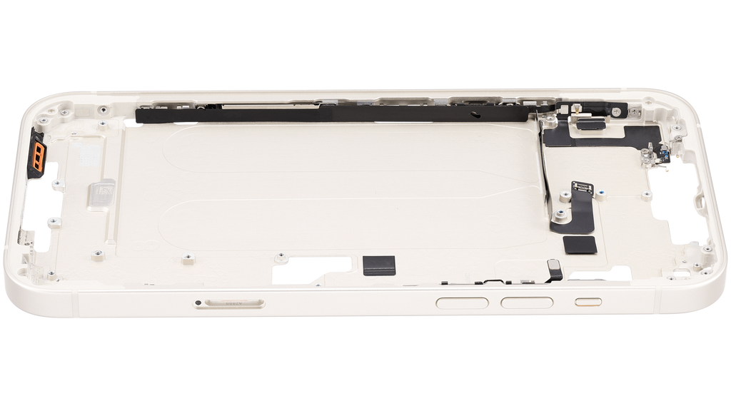 Midframe/Rahmen mit Small Parts für iPhone 14 Plus (EU / Global Version) (gebrauchter OEM-Ausbau, Qualität A) (Starlight)