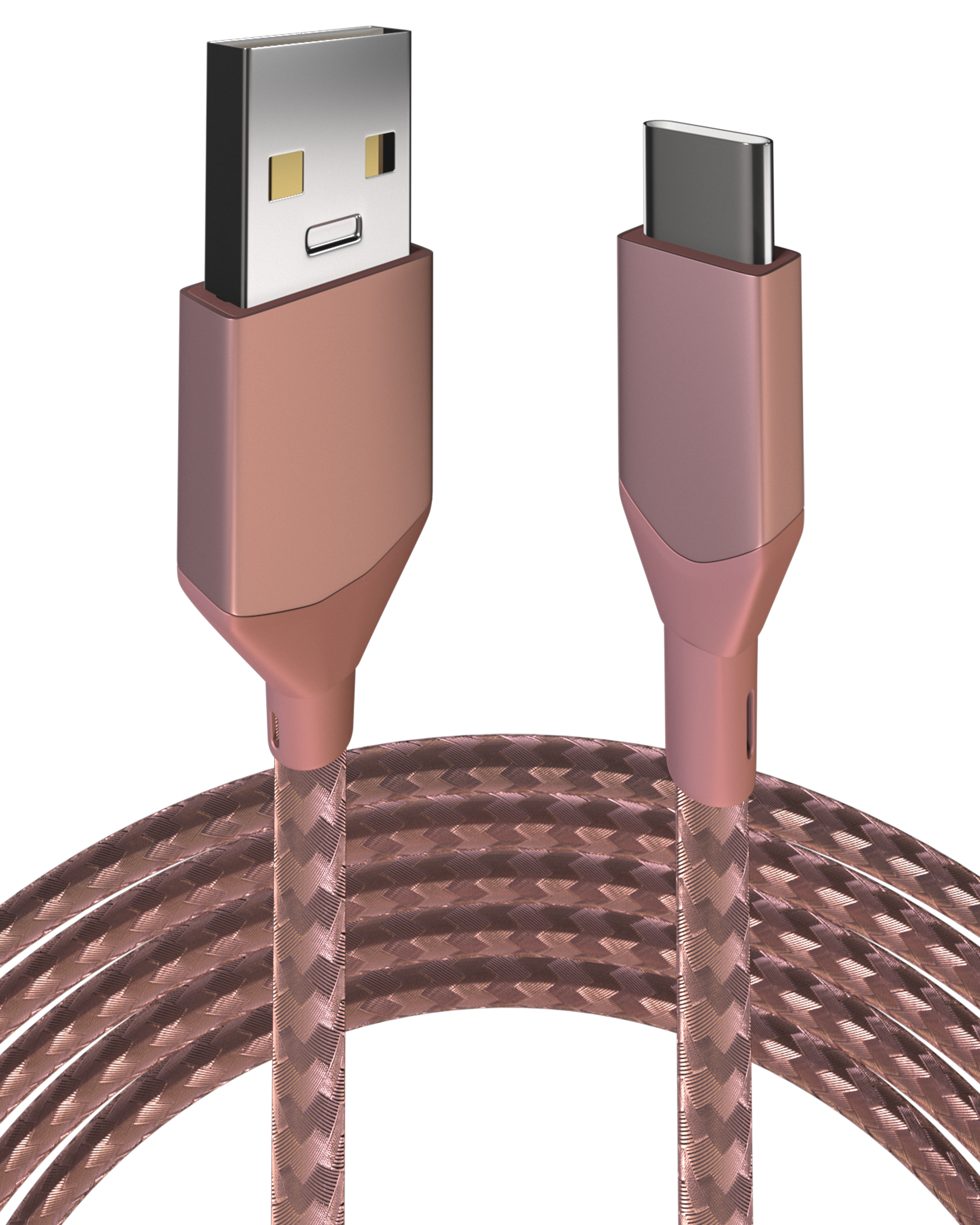 USB-C to USB-A Cable (1m / 3ft) (AmpSentrix Infinity) (Pink)