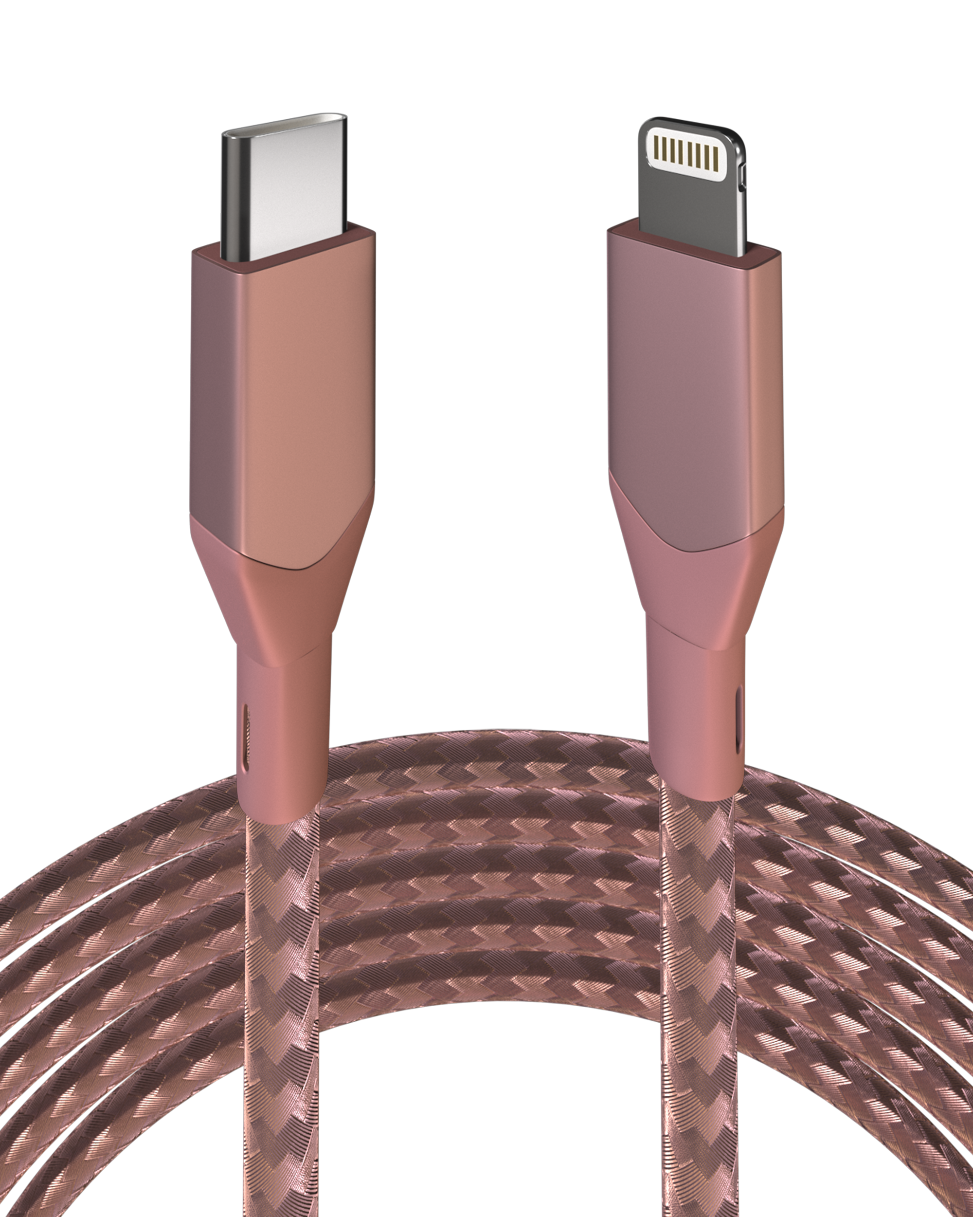 Lightning-zu-USB-C-Kabel (Non-MFI) (1 m / 3 ft) (AmpSentrix Infinity) (Pink)