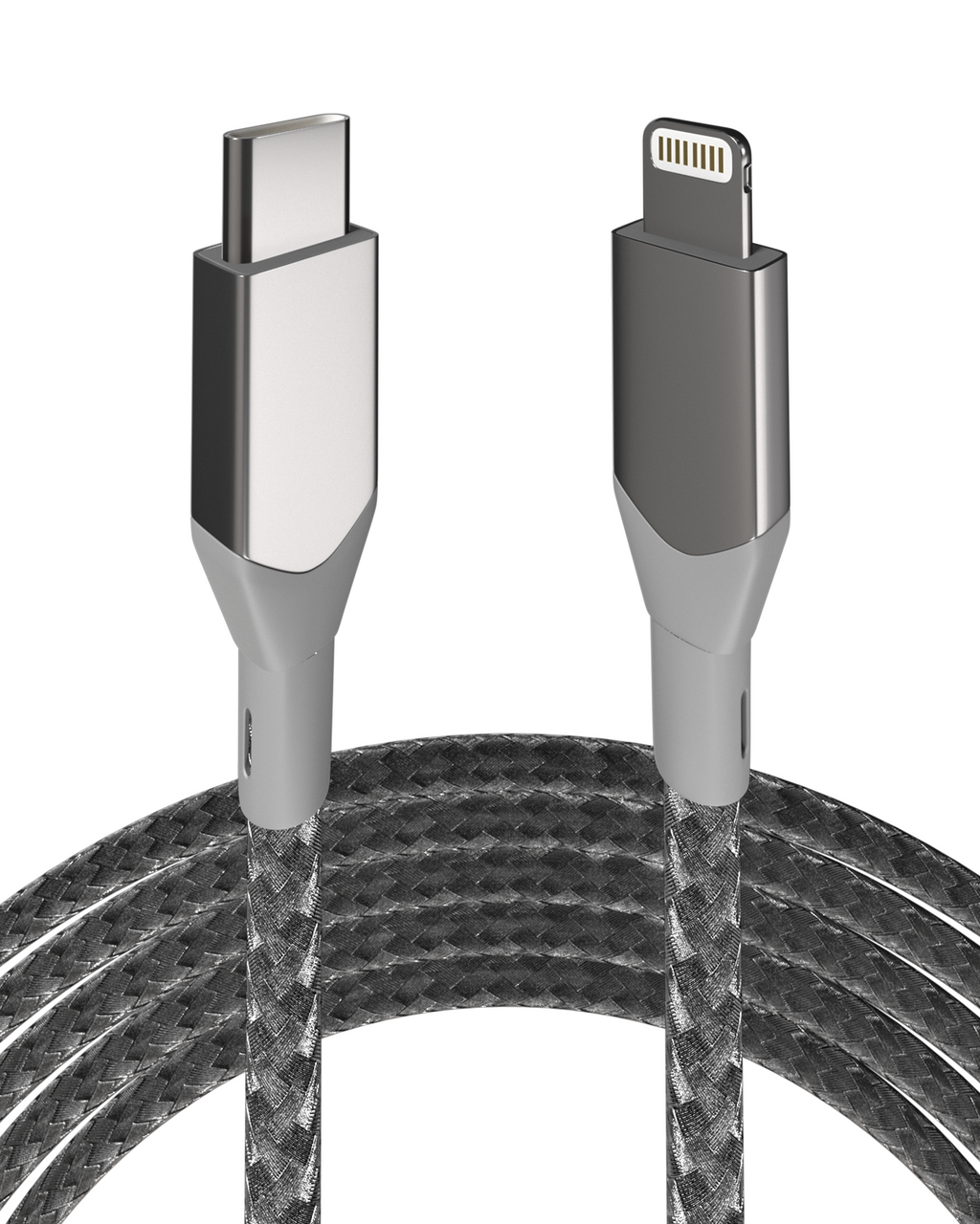 Ampsentrix Infinity Lightning auf USB-C Kabel (Non-MFI) 1 m Silber