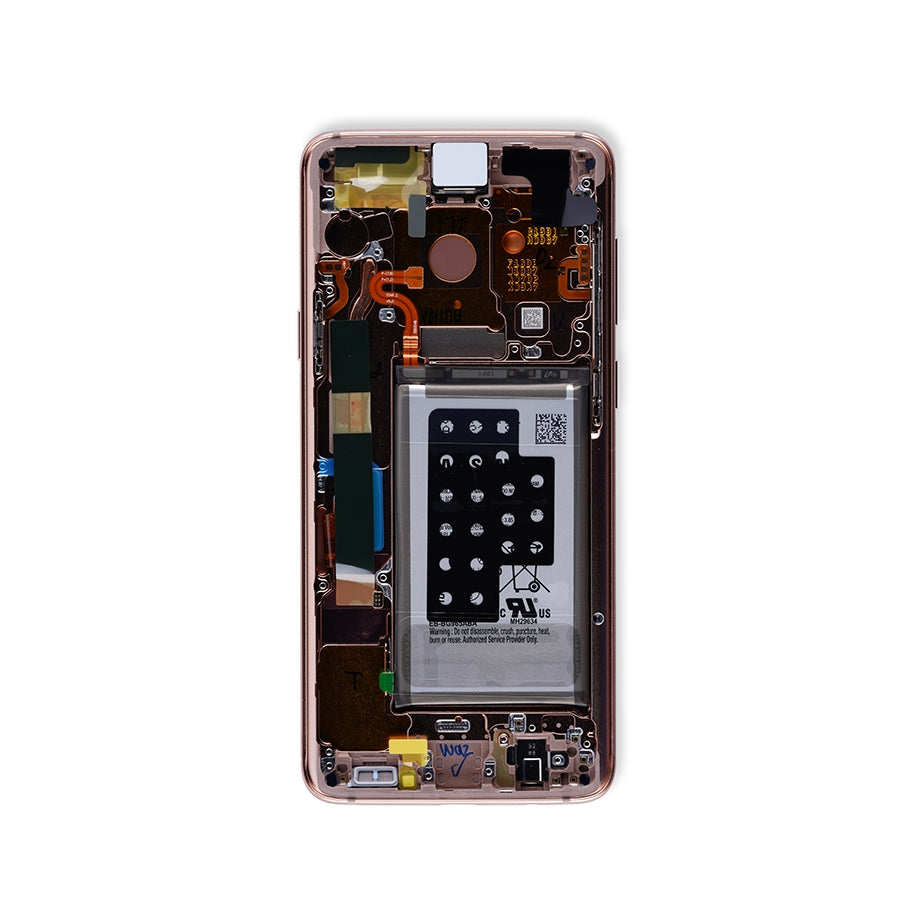 OLED-Display mit Rahmen für Samsung Galaxy S9 Plus (Service Pack) (Sunrise Gold)