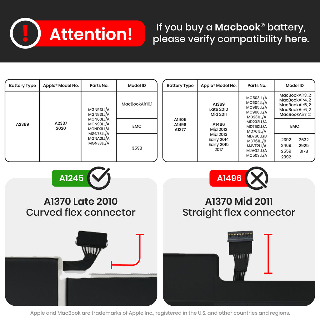 Battery (A2389) for MacBook Air 13" A2337 (2020) M1