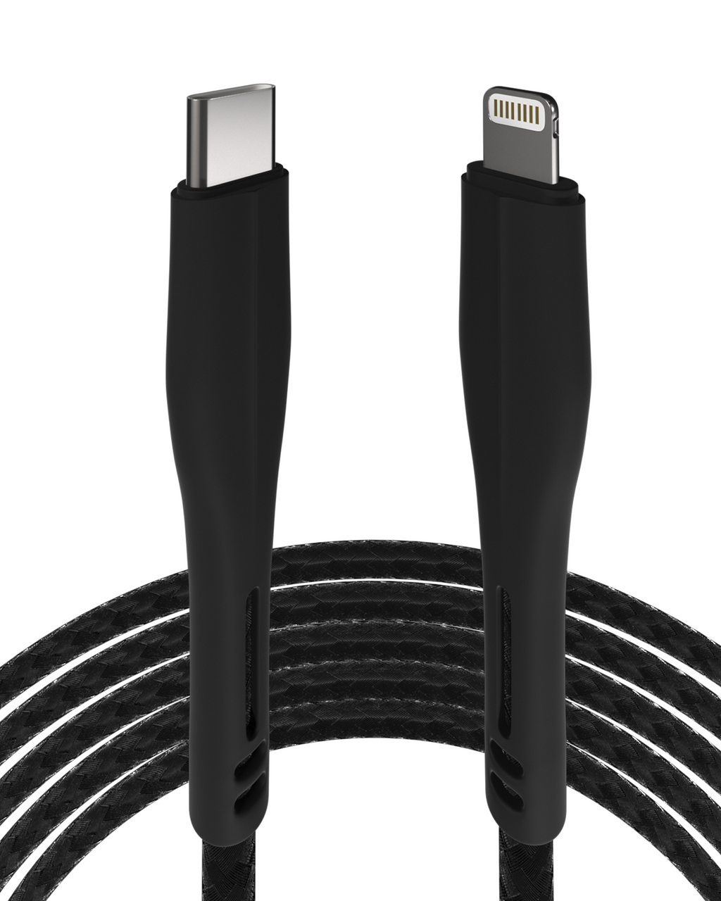 Lightning-zu-USB-Type-C-Kabel (Non-MFI) 1 m/3 ft (AmpSentrix Matrix) Schwarz