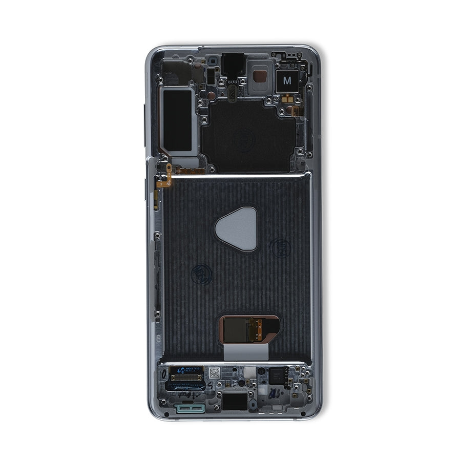 OLED-Display mit Rahmen für Samsung Galaxy S21 Plus Service Pack Phantom Silver