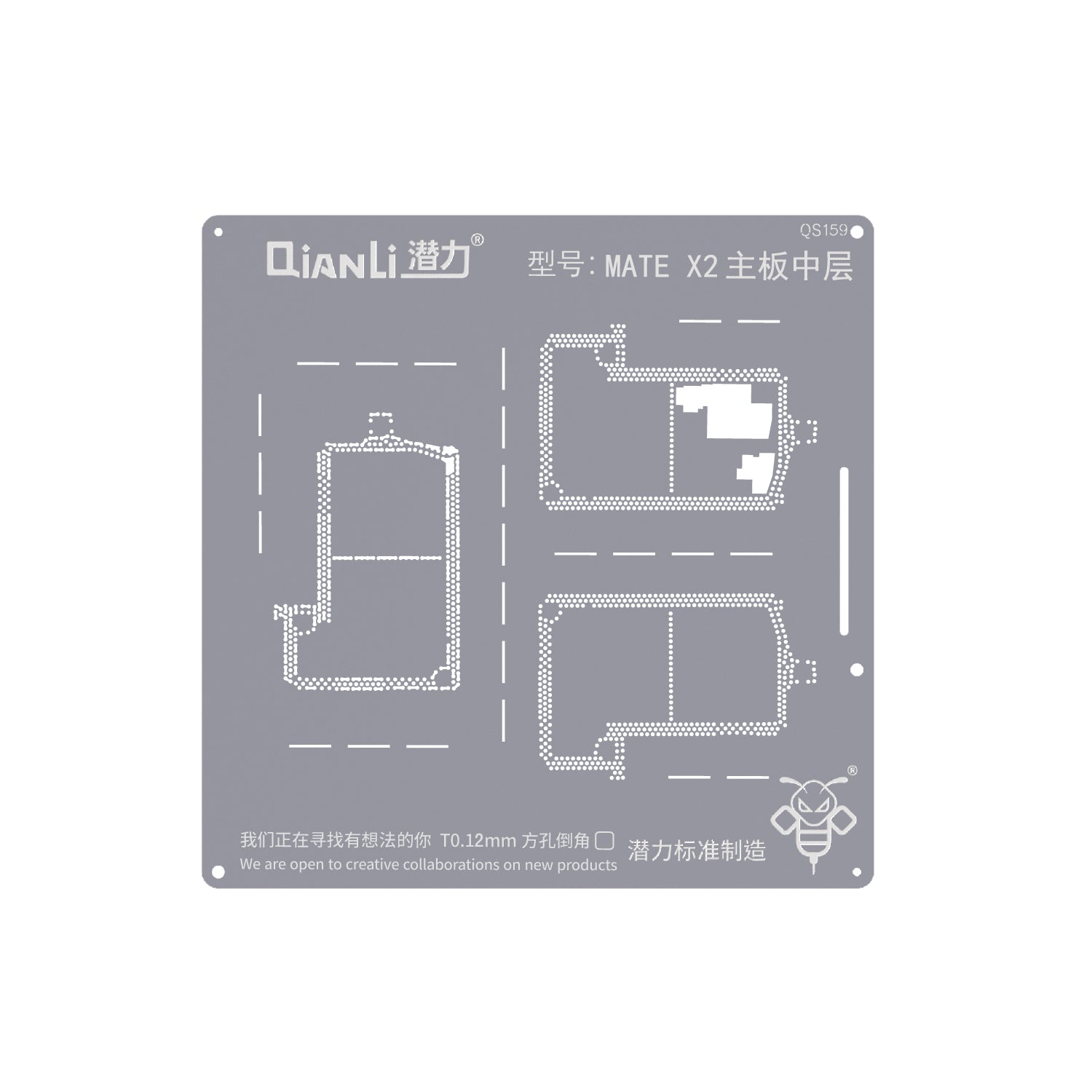 Bumblebee Stencil (QS159) Mate X2 Motherboard Mid Layer (Qianli)