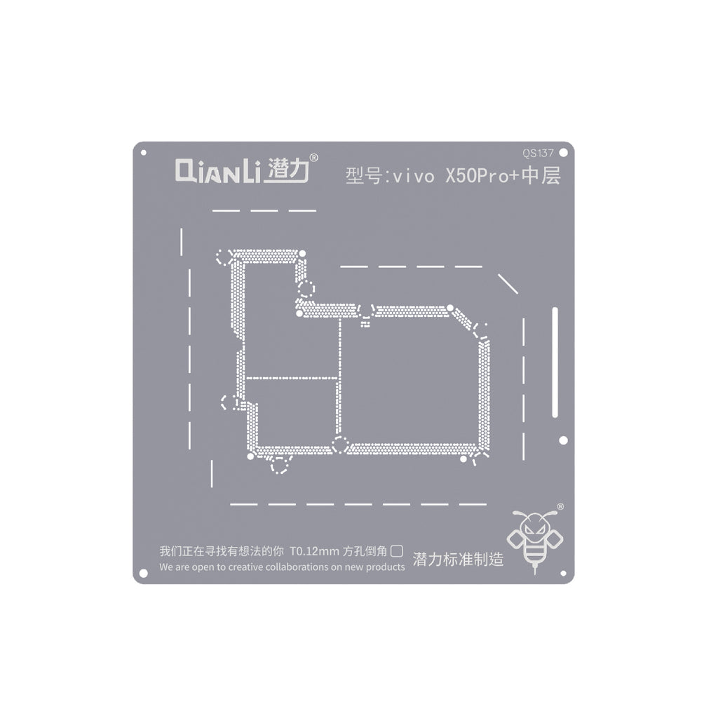 Bumblebee Stencil (QS137) for Vivo X50 Pro+ Mid-frame (Qianli)
