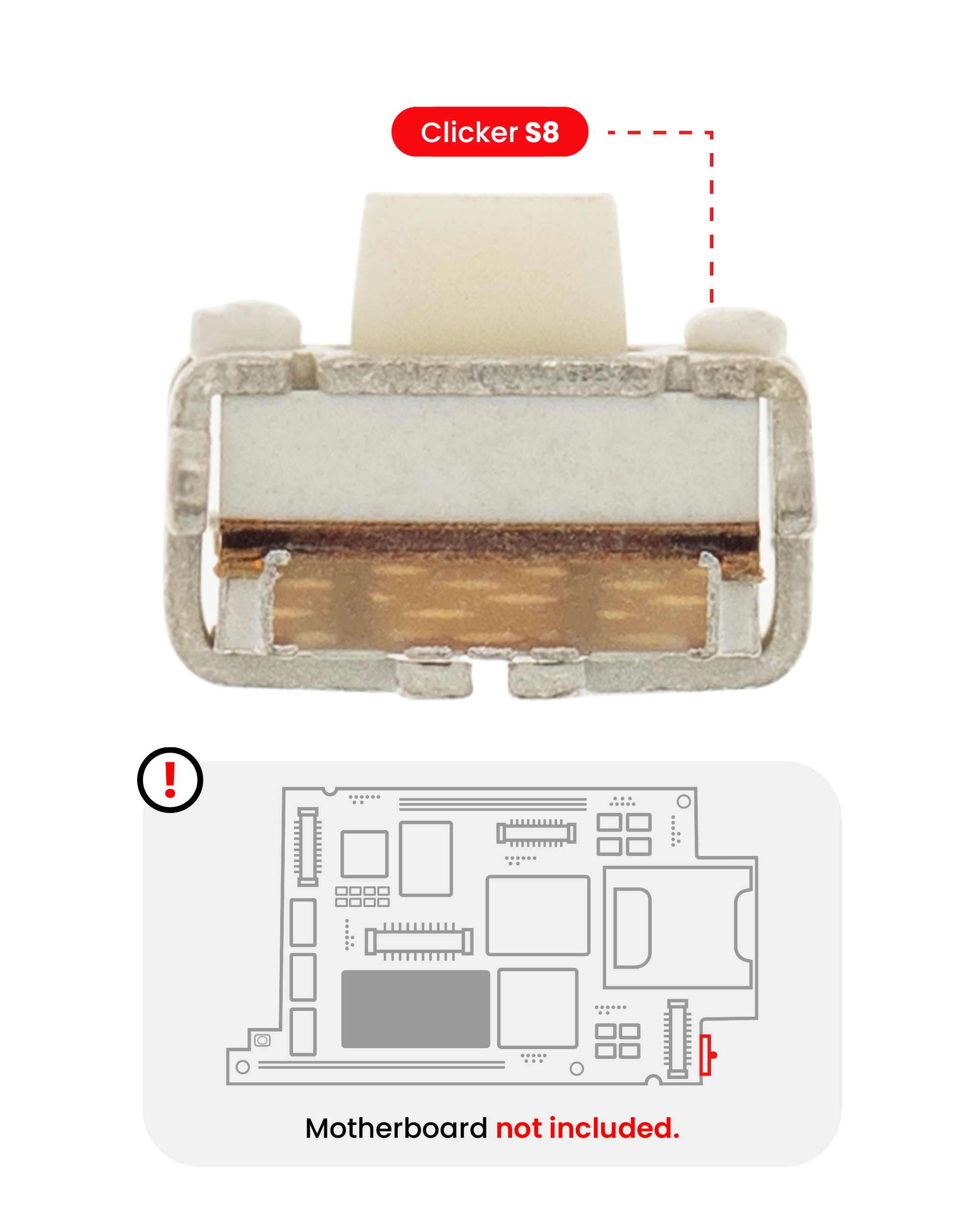 Clicker S8 Klickschalter für harte Tasten