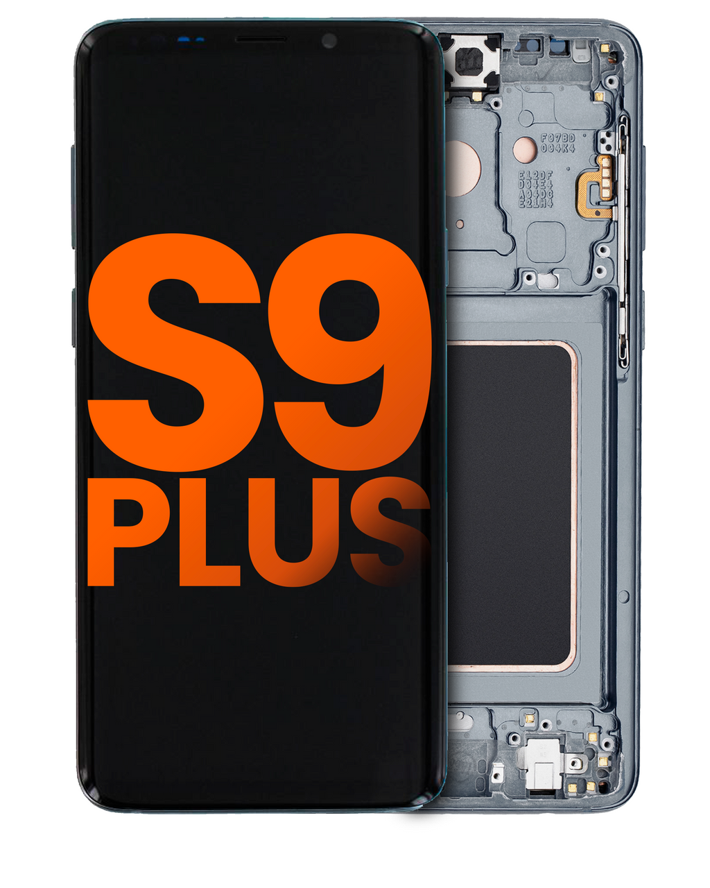 OLED-Display mit Rahmen für Samsung Galaxy S9 Plus (Blemish: Qualität C) (Grau)