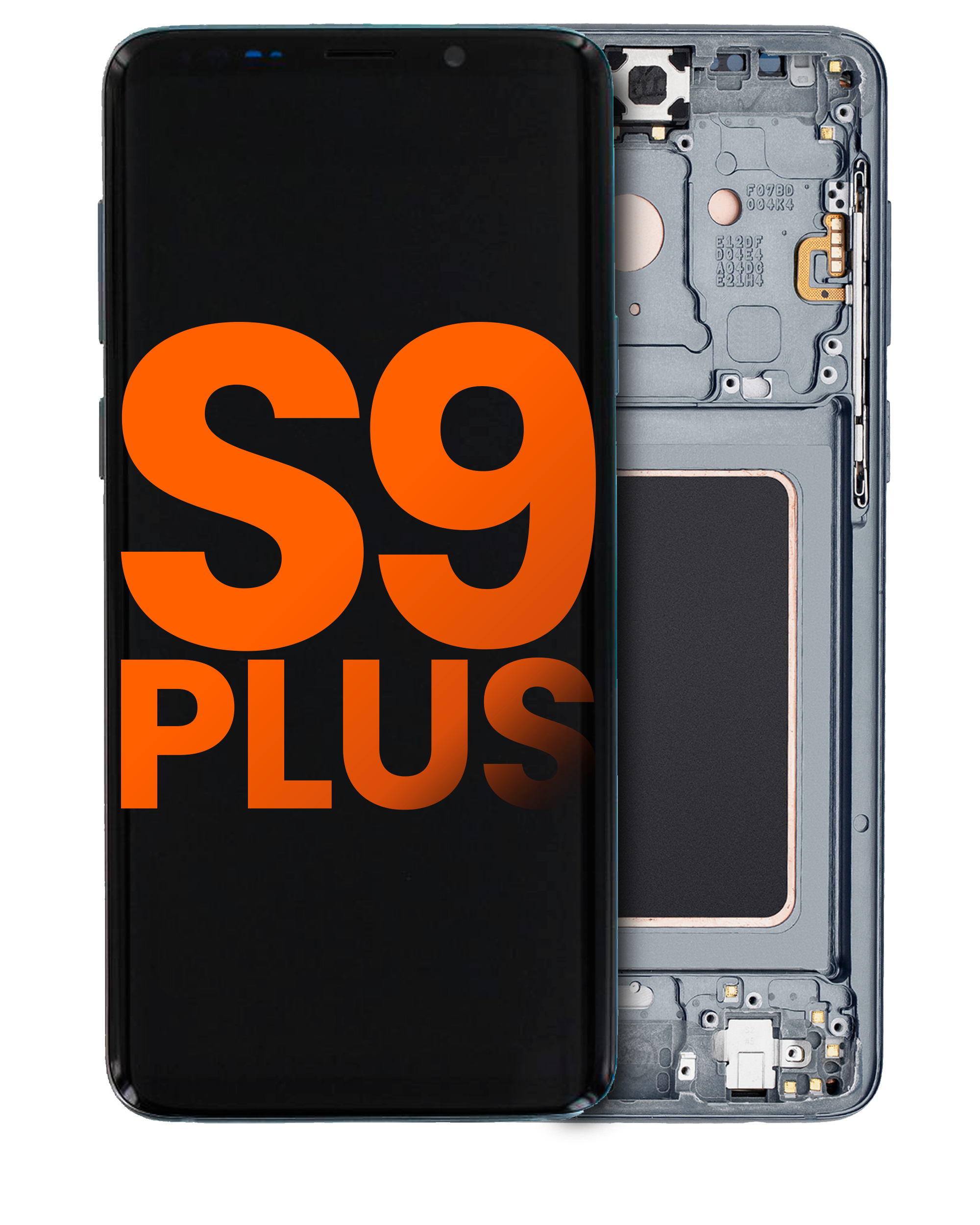 OLED-Display mit Rahmen für Samsung Galaxy S9 Plus (Blemish: Qualität C) (Grau)