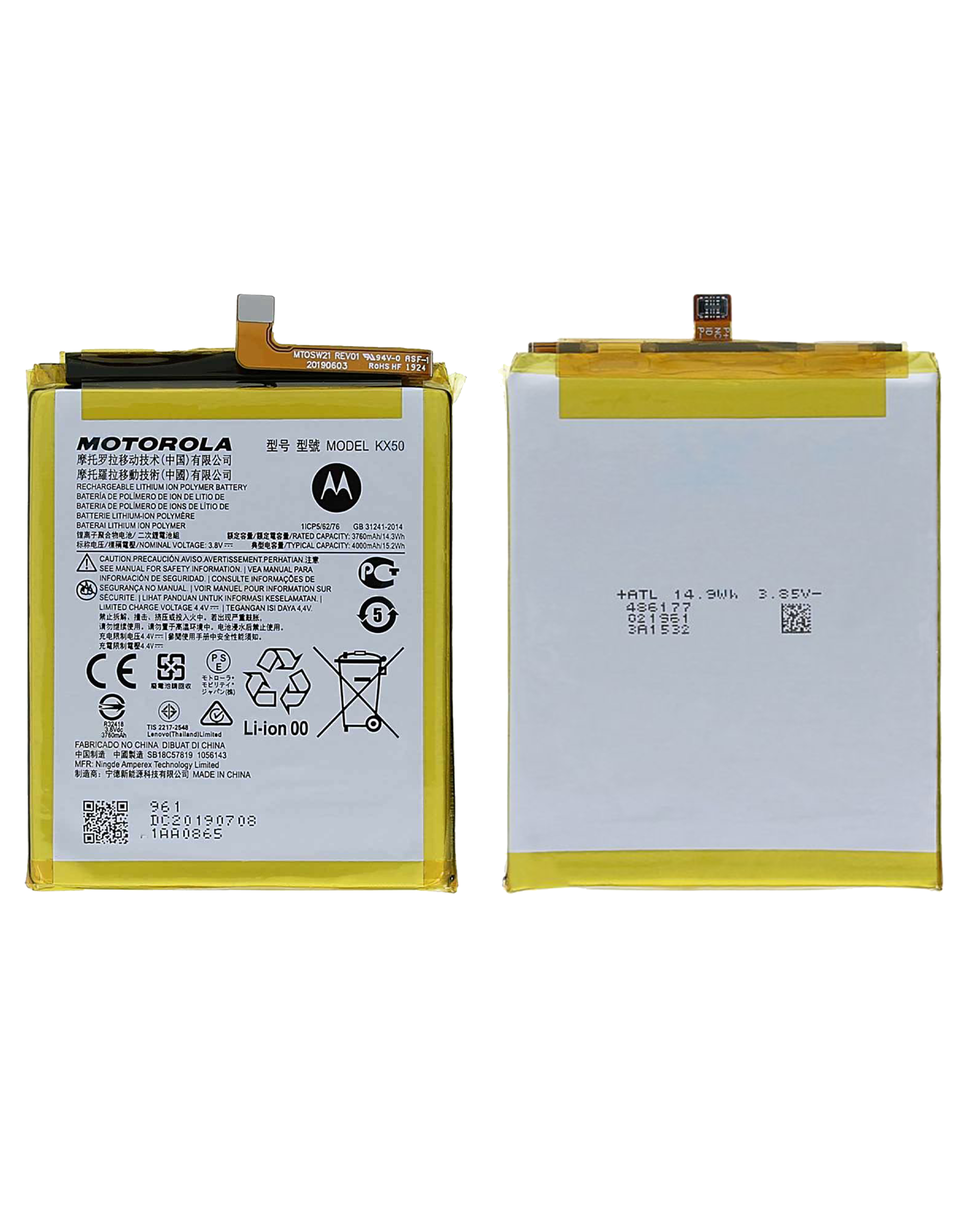 Replacement Battery for Motorola Moto G Stylus 6.4" (XT2043/2020) and 6.8" (XT2115/2021) – KX50 – Original OEM